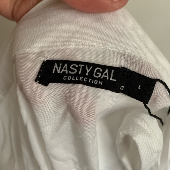 Nasty Gal Maxi Wrap Cover-Up White Cream Large - Picture 5 of 7